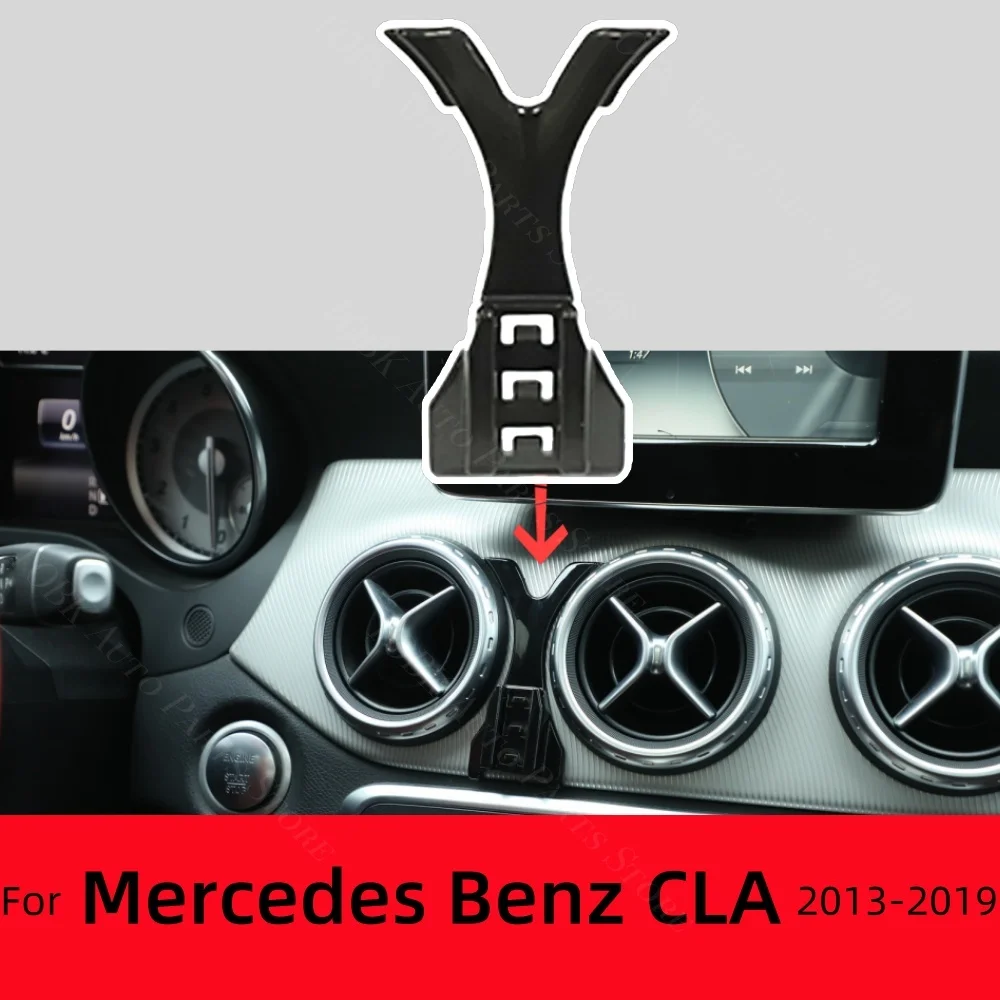 Фото Для Mercedes Benz CLA 200 2013-2019 автомобильный держатель для телефона вращающийся на 360 градусов силиконовый нескользящий 15 Вт беспроводная зарядка автомобильные аксессуары №1