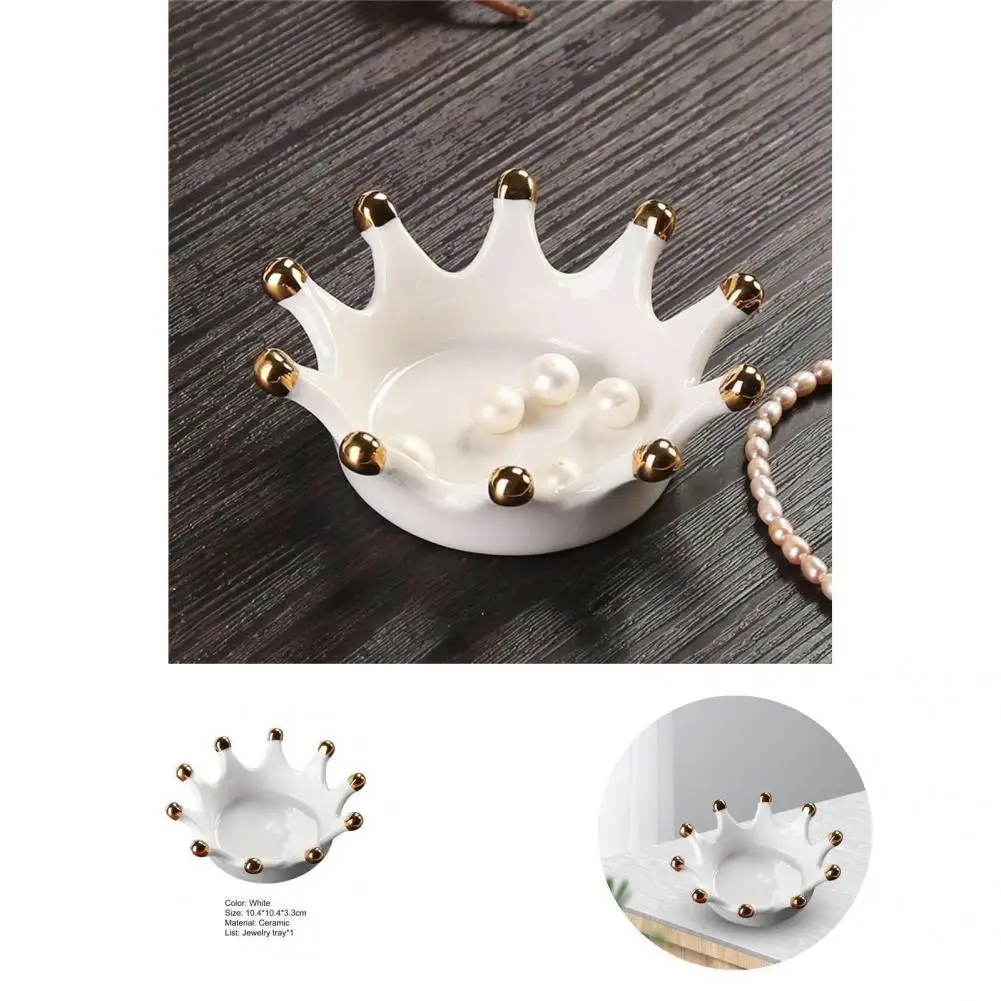

Лоток для ювелирных изделий Crown, многоразовый практичный изысканный керамический органайзер для демонстрации ювелирных изделий