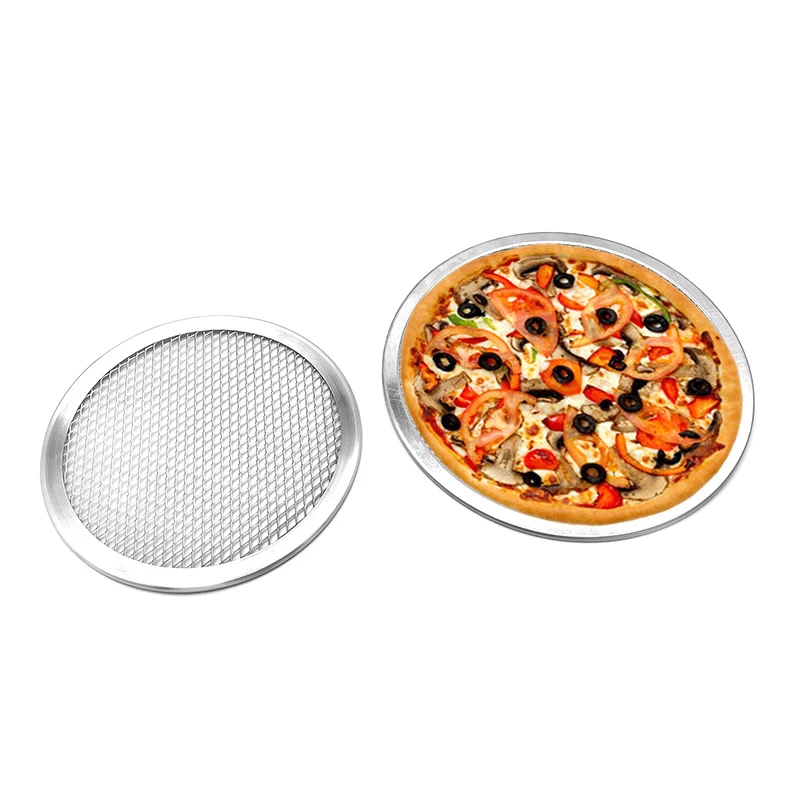 6-12 дюймов антипригарная форма для пиццы бесшовная сетка из алюминиевого сплава