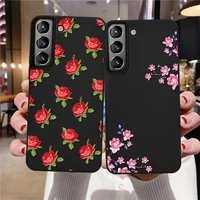 flowers phone case for samsung galaxy s21ultra a51 a71 a01 a40 s20 fe s10 s21 m10s a30 a31 s21 a20s a12 a52 protection shell