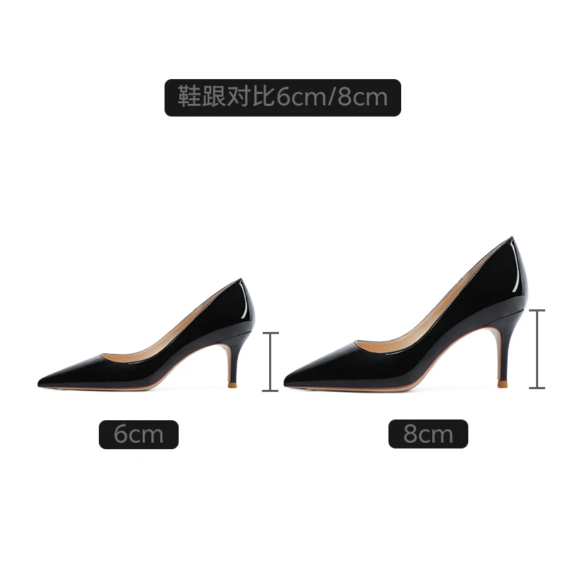 Dark Color Sexy Single Shoes Women Patent Leather Peacock Blue 6cm Medium Stiletto High Heels Party Pointed Toe Slip-on Pumps