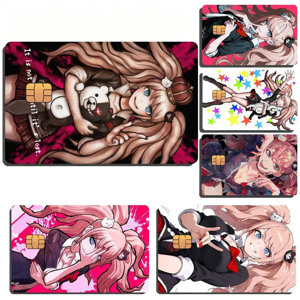 Фото Наклейка на карту с изображением персонажа из игры D-Danganronpa, Эношима Джунко, для банковских, проездных, кредитных и дебетовых карт, водонепроницаемая. №1