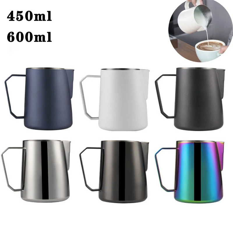 

450ML/600ML Latte Coffee Cup 304 Stainless Steel Milk Foam Cup Fancy Coffee Pull Flower Tank Espresso Cup Coffee Utensils