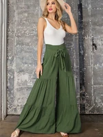 womens clothing 2022 latest fashion new temperament suspenders waist pleated wide leg pants casual loose trousers