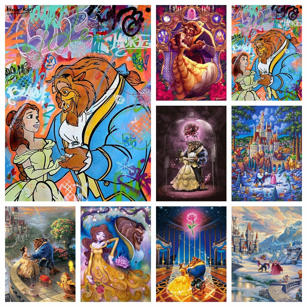 Набор Для Алмазной Живописи Принцессы Полный Круглый Сверл Эльза Мультяшная