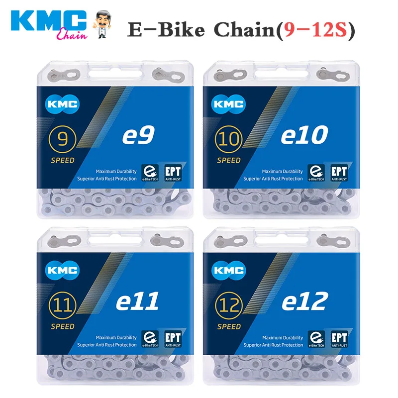 

KMC e9, e10, e11, e12 Electric Bicycle Chain,9/10/11/12 S Speed Chains Anti Rust Wear Resistant 130 / 136L Electric Bike Parts