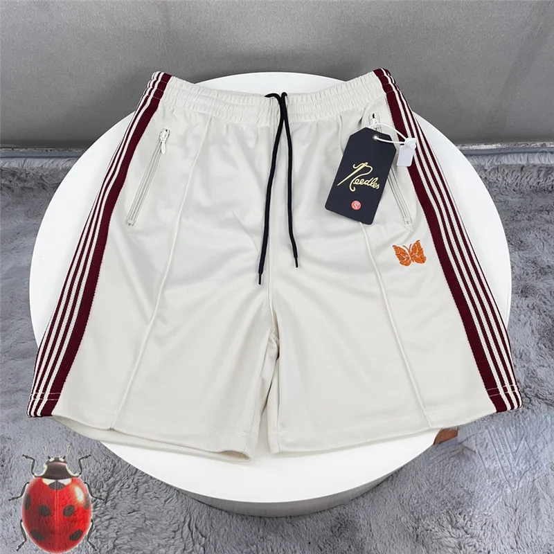 

Mesh Color Needles Shorts Men Women Stripe Casual Butterfly Logo AWGE Track Breeches