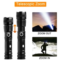 xhp50 powerful led flashlight retractable usb rechargeable p50 portable zoom torch tactical lamp best camping outdoor