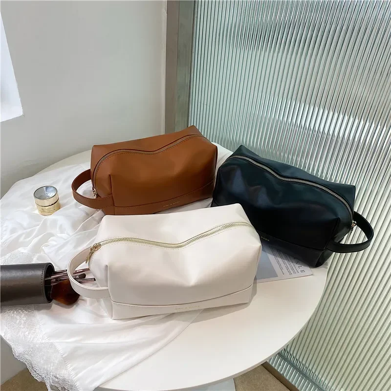 Портативная Косметичка Большой Емкости Из Мягкой Кожи