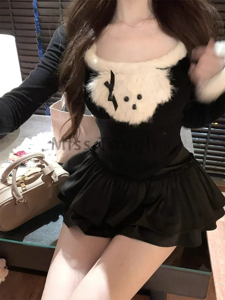 Рождественские шерстяные топы для собак женские осенне-зимние новые милые