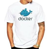 new docker blue whale t shirt mother day coupons customized short sleeve pure cotton o neck man t shirt high quality clothes