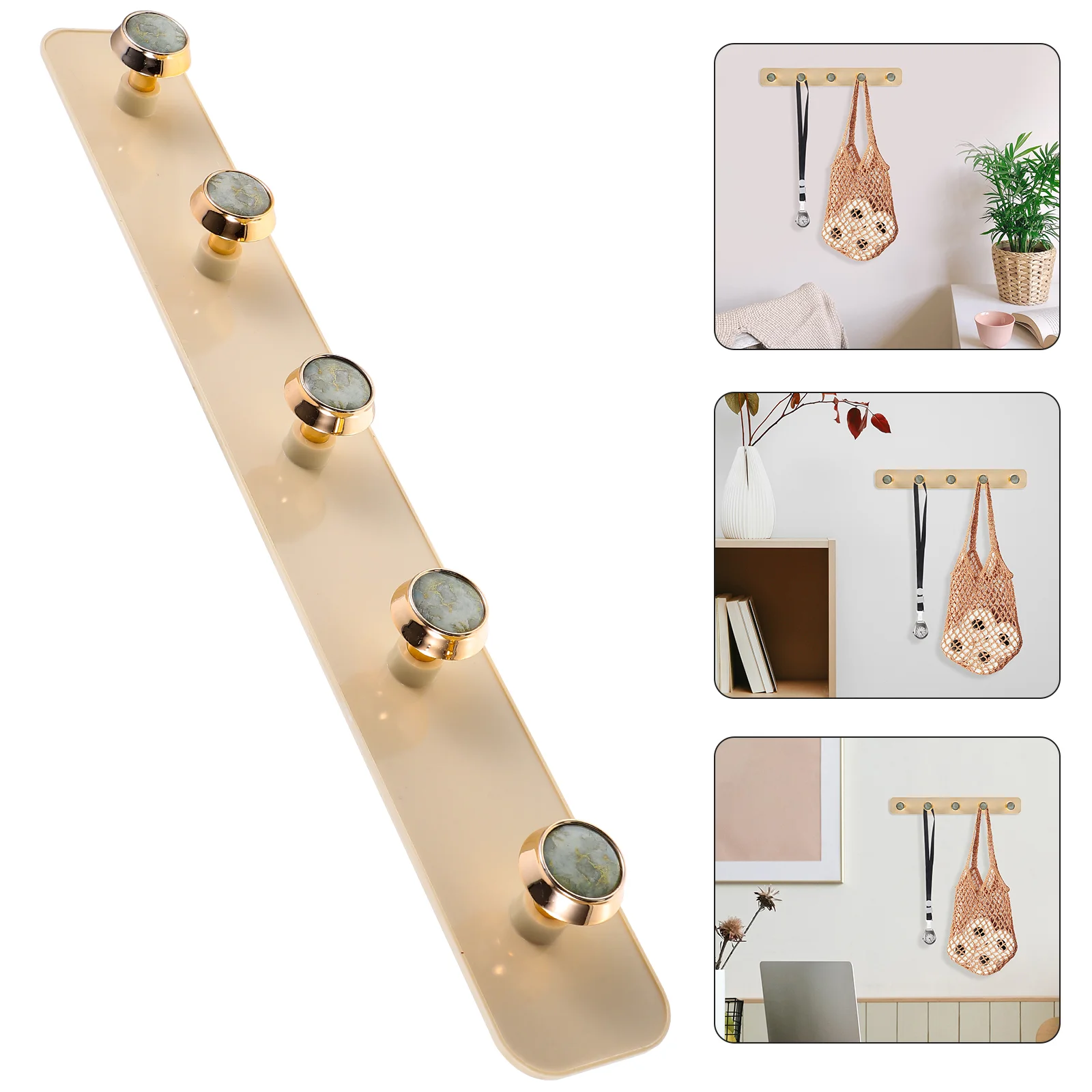 

Clothes Hooks Wall Mount Towel Household Key Rack Wall-mounted Hanger Abs Adhesive Holder Coat