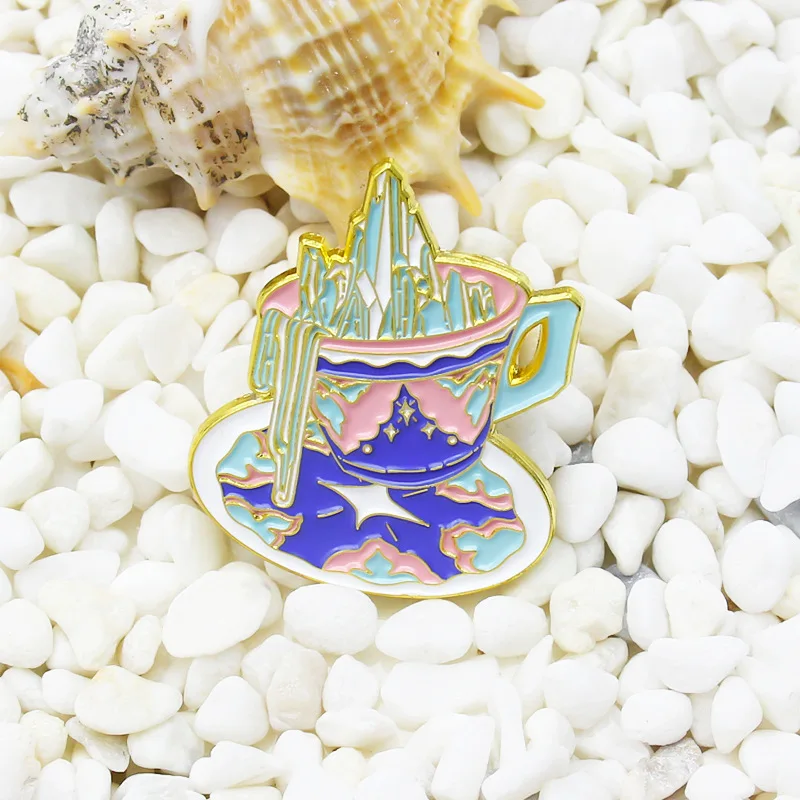 

Новинка, эмалированная брошь в виде кофейной чашки, брошь для ювелирных изделий