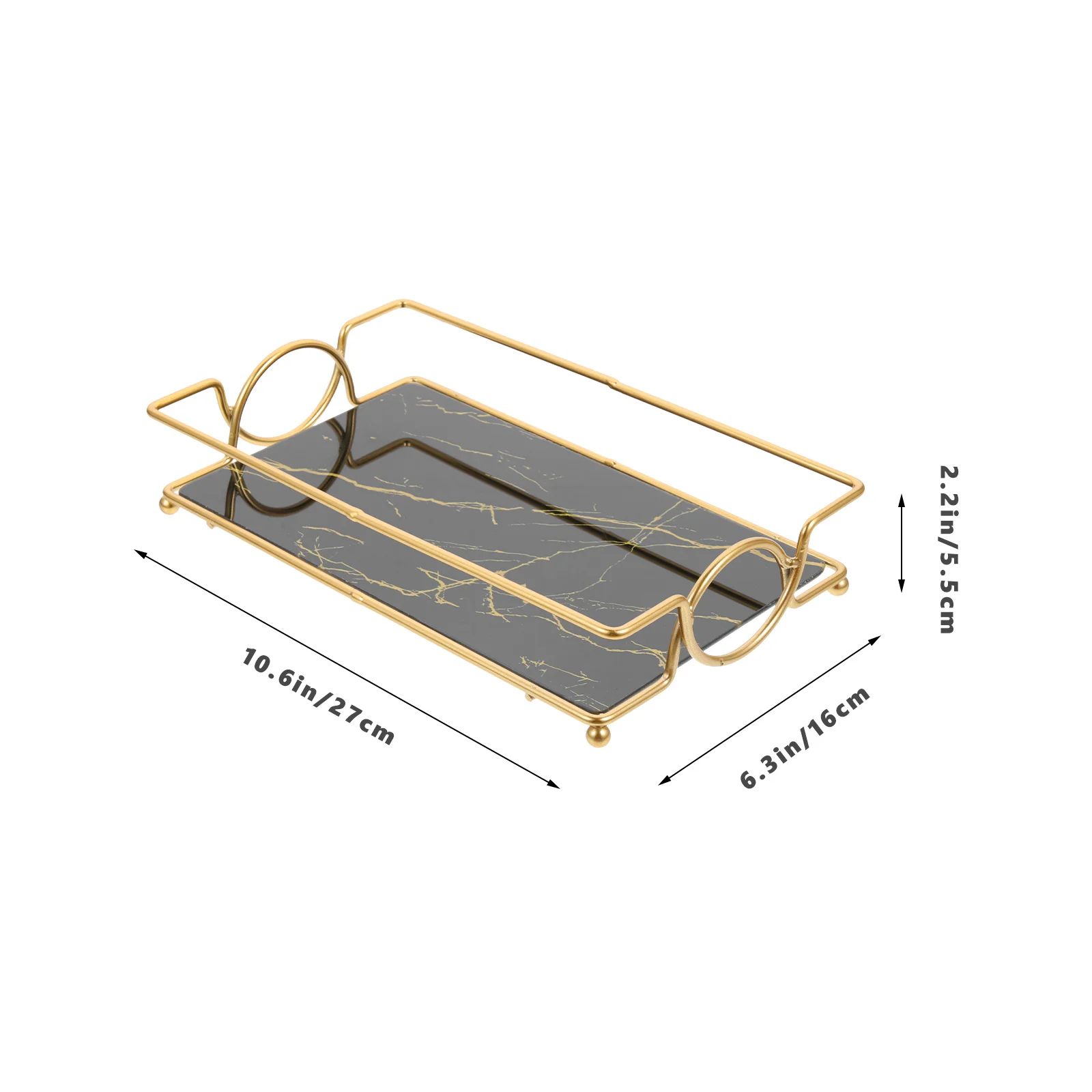 Подносы для ванной комнаты с железной рамой поднос духов комода органайзер