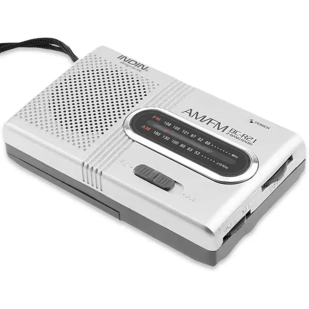 Портативное карманное радио FM/AM Band 3 5 мм AUX Mini Jack BC-R21 Silver |
