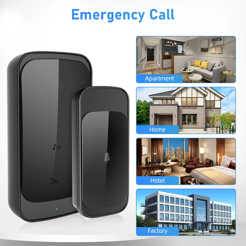elecpow smart home wireless doorbell outdoor waterproof touch sensing door bell kit 58 chords home welcome house chimes receiver free global shipping