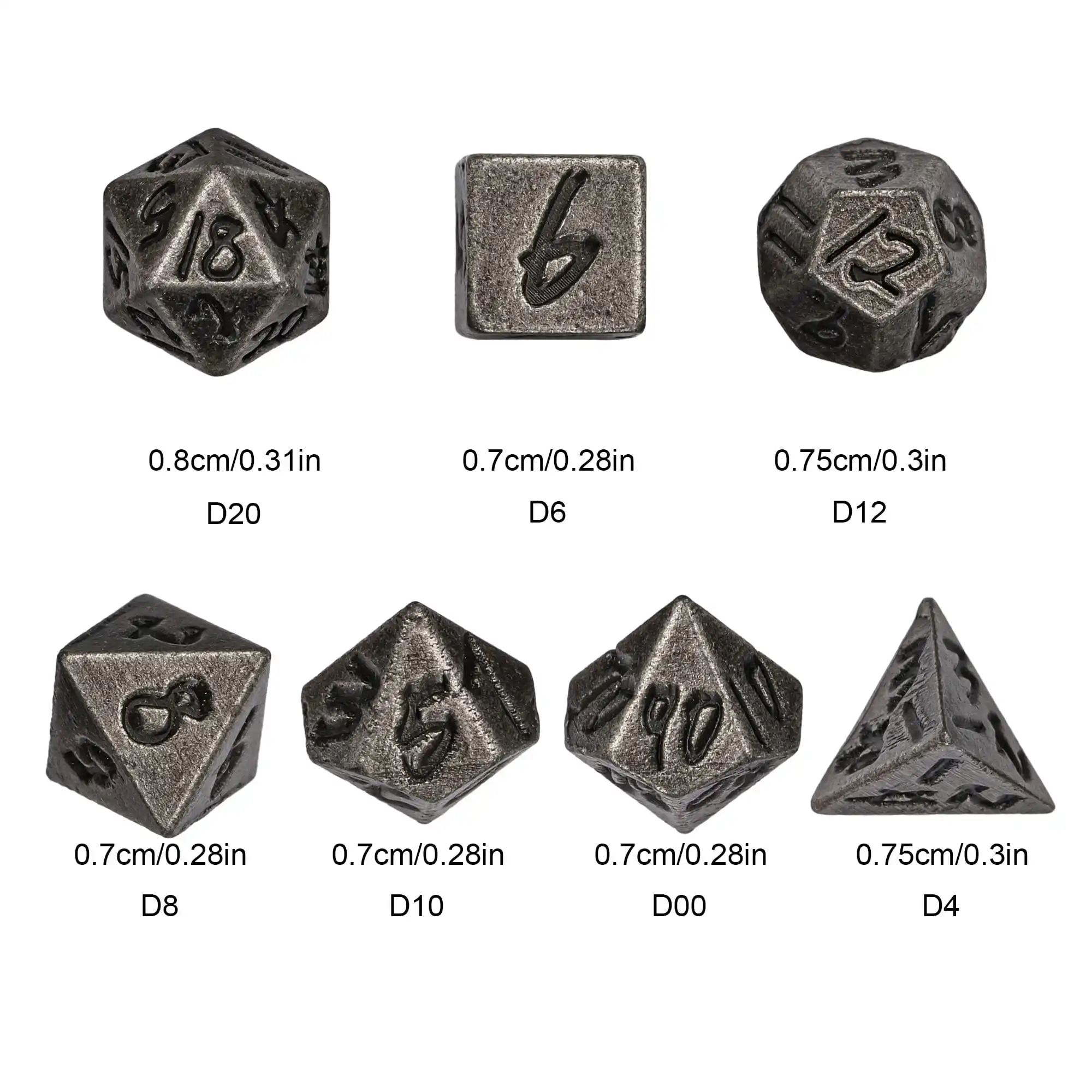 7 мм мини-металлические кубики DnD портативный ультрамаленький многогранный набор