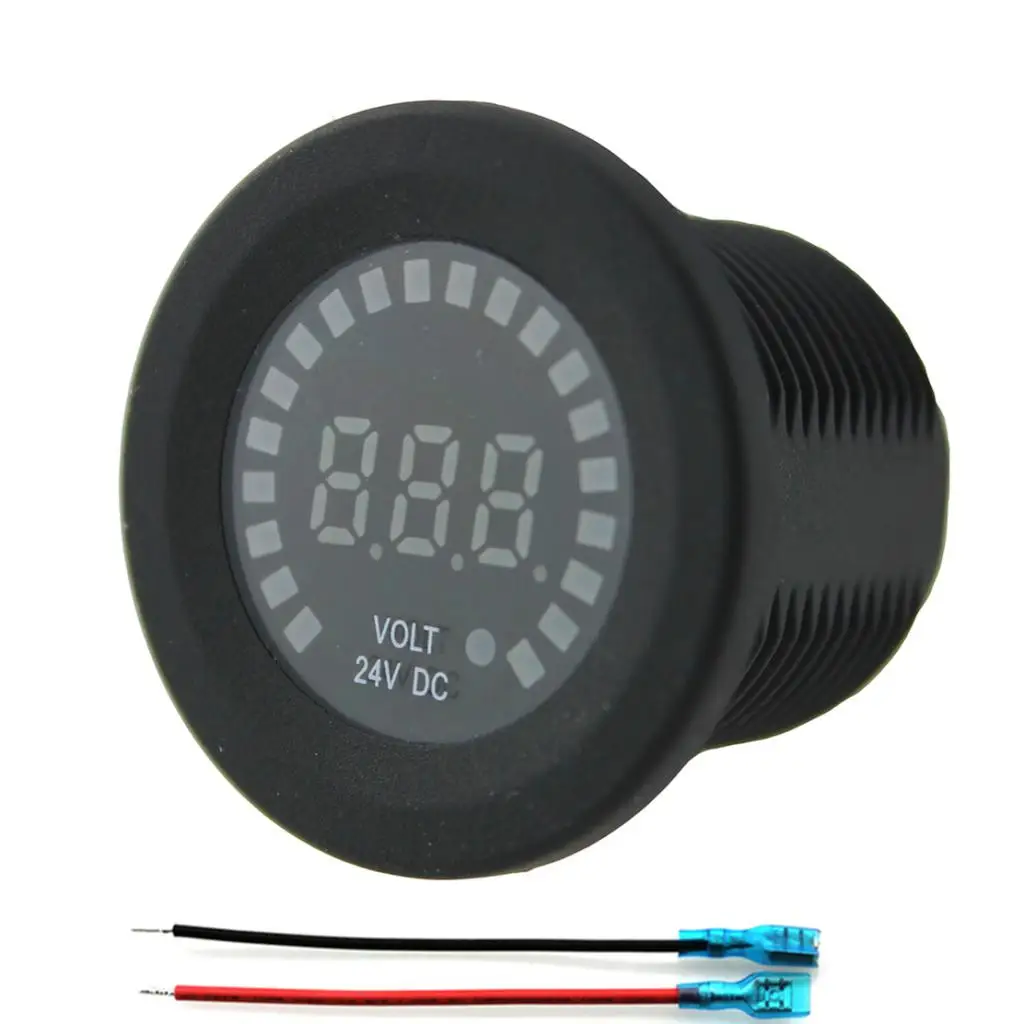

Voltmeter Parts for Motorcycle Car LED Circuit Automobile black and blue