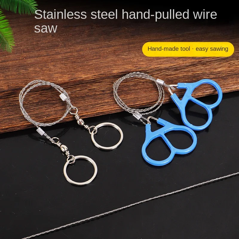 

Portable Gear Pocket Outdoor String Wire Saw Carbon Ring Scroll Travel Camping Hand Stainless Steel Rope Chain Saws Wood Tools