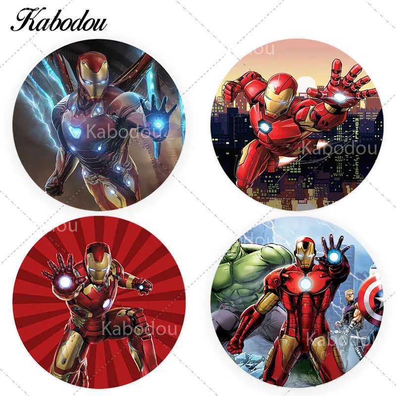 Фон для фотосъемки с изображением Железного человека мальчиков на день рождения