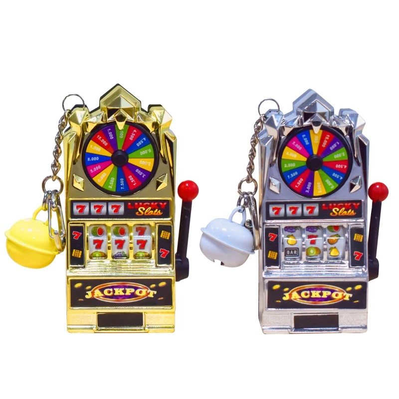 

H053 Lucky Slot Machine Gambling Machine Bank with Spinning Reel GameGambling Machine Turntable Funny Christmas Gift