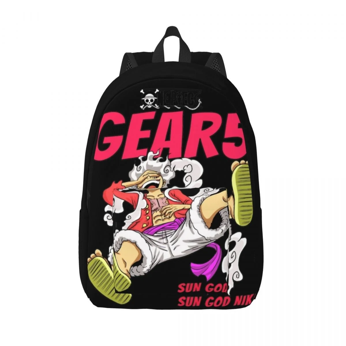 

Monkey D Luffy Gear 5 Backpack for Preschool Primary School Student Sun God Nika Manga Book Bags Boy Girl Kids Daypack