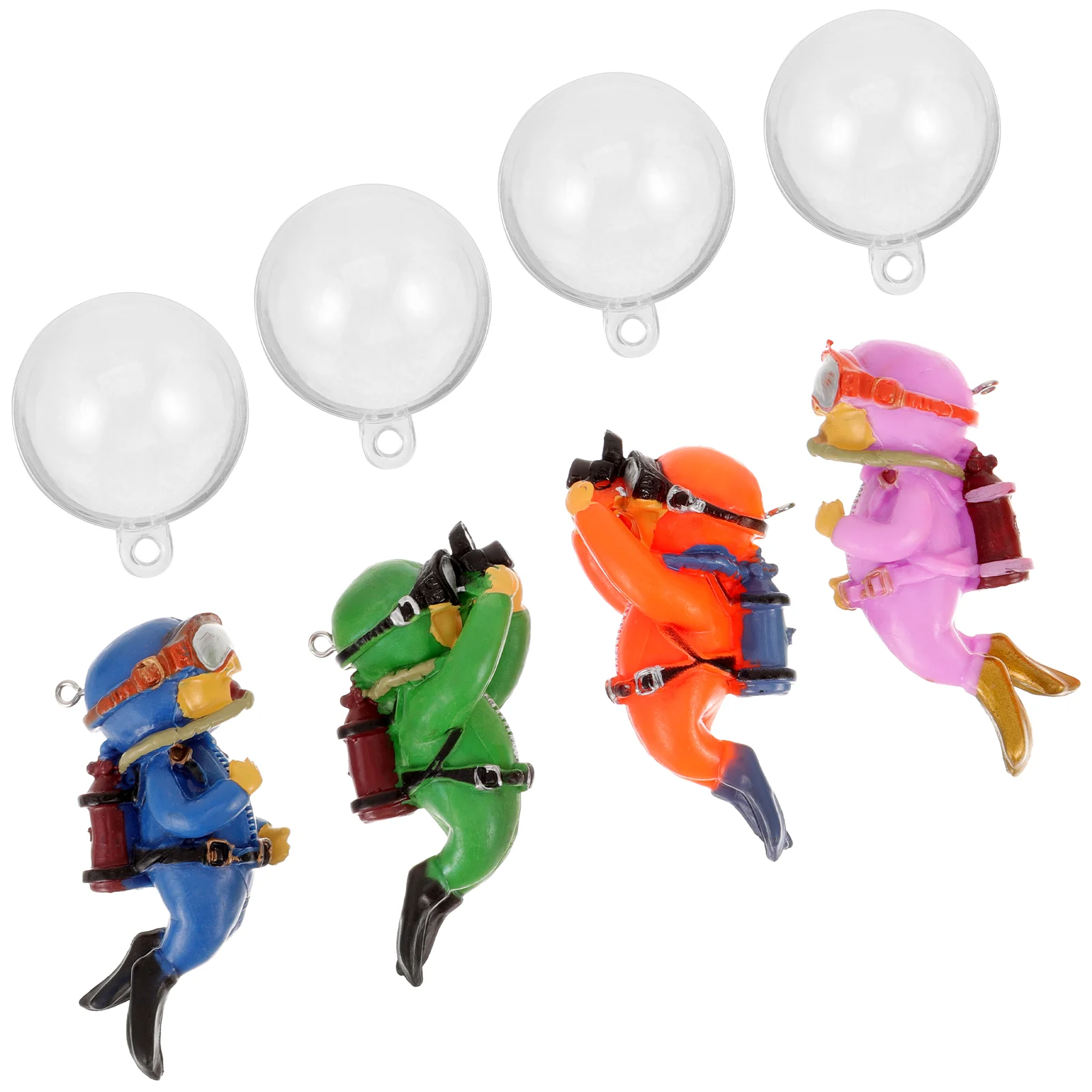 4 шт. аквариум Goblincore декор комнаты смола мультфильм дайвер украшения