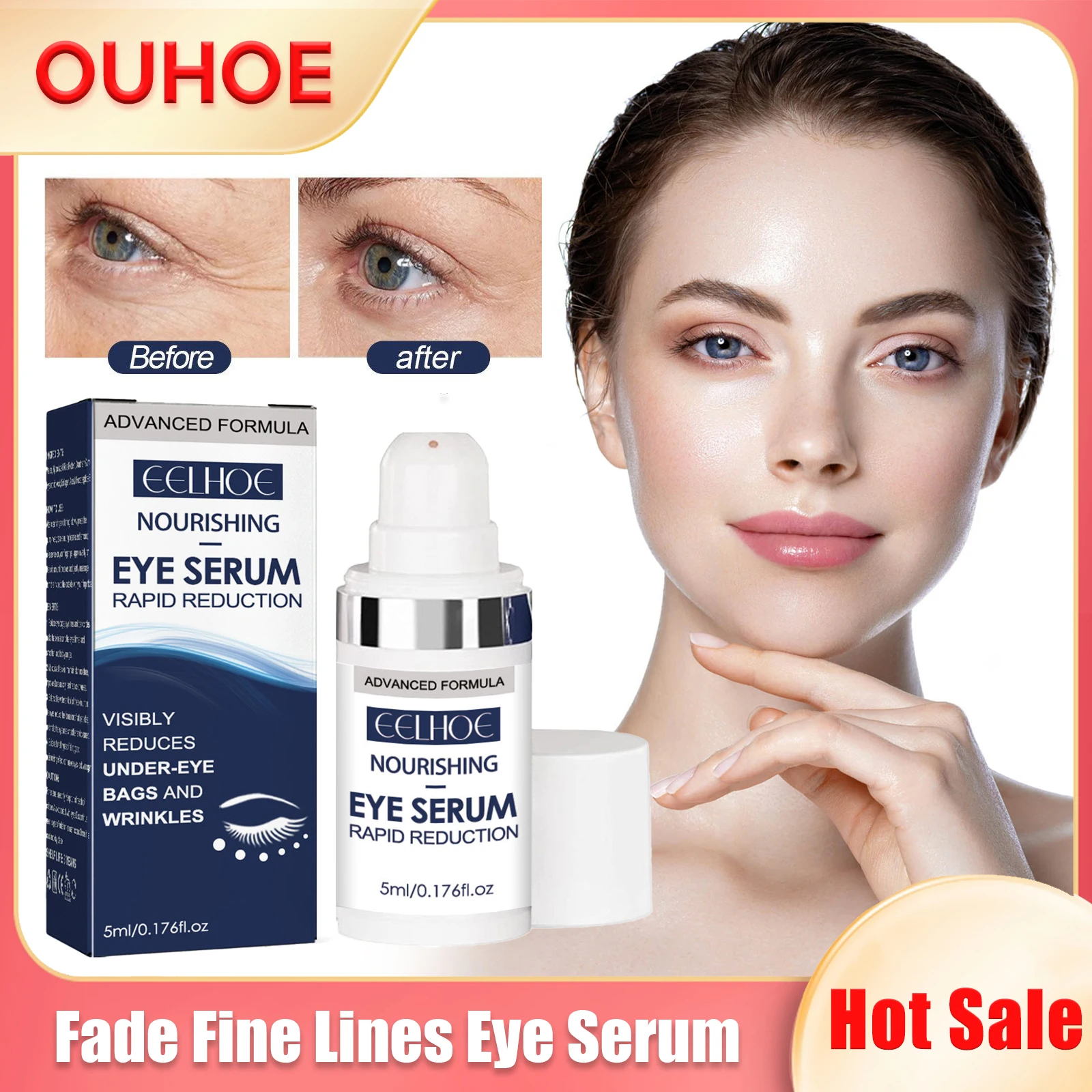 

Anti Fine Lines Eye Serum Remove Dark Circles Puffy Bags Aging Remover Lift Moisturizing Whitening Wrinkles Removal Eyes Essence