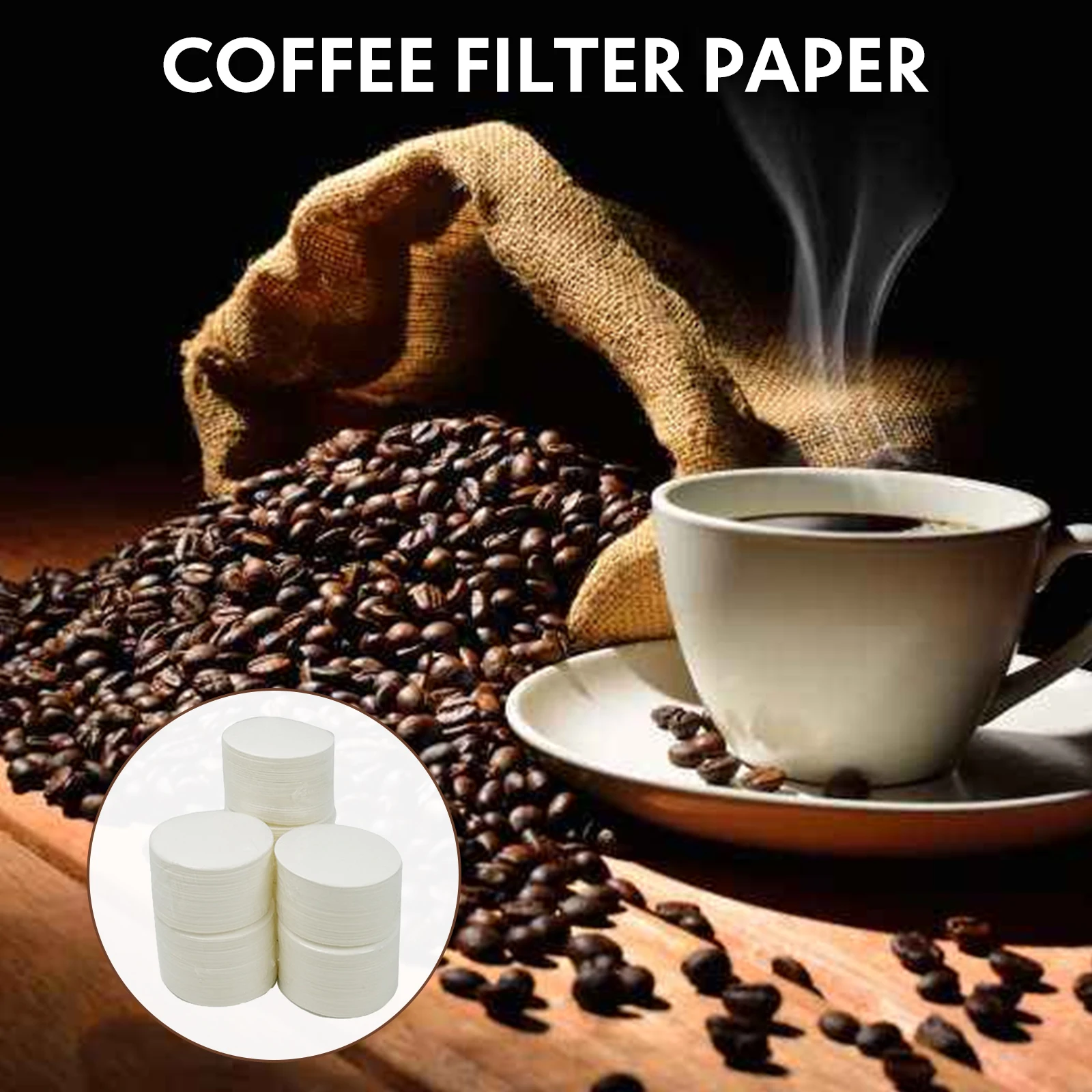 350pcs Coffee Filter Paper Compatible With Aeropress, Micro Paper Filters 64mm