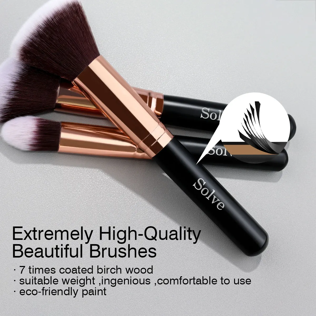 Набор кистей для макияжа из розового золота 10 шт. | Кисти