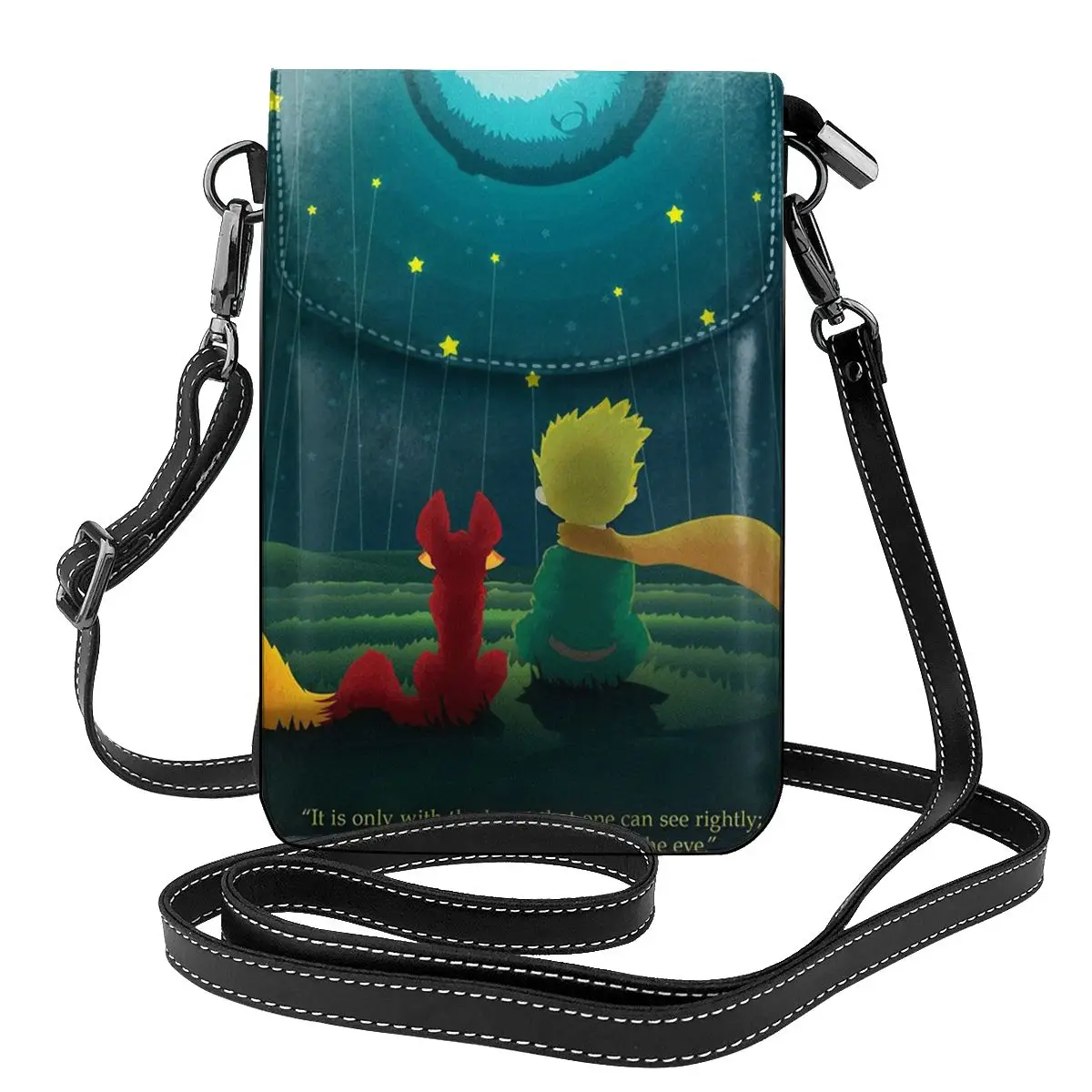 

The Little Prince Fox Shoulder Bag Novel Student Fashion Women Bags Funny Leather Work Purse