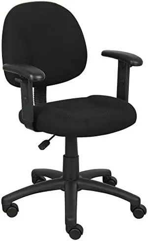 

Office Products Perfect Posture Delux Fabric Task Chair with Adjustable Arms in Black Desk chairs Silla para escritorio Silla de