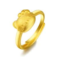 2019 latest gold finger ring designs no fade vietnam alluvial gold cute cate rings for girl