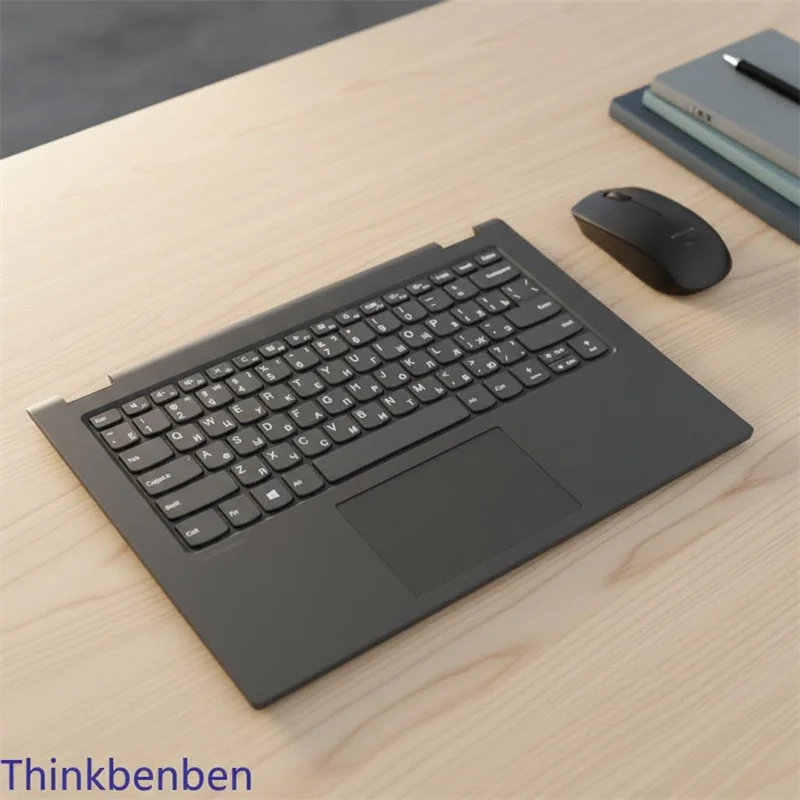 Фото Черный верхний корпус (пальмрест) для русской клавиатуры Lenovo Ideapad C340 Flex 14 IWL API IML 5CB0S17418 №1