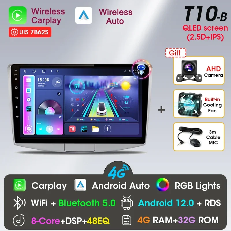 

Android 13 Qualcomm SM6125 Автомобильный радиоприемник для VW Volkswagen Passat B6 B7 CC 2010-2015 Мультимедийный видеоплеер 2din Carplay Auto DVD