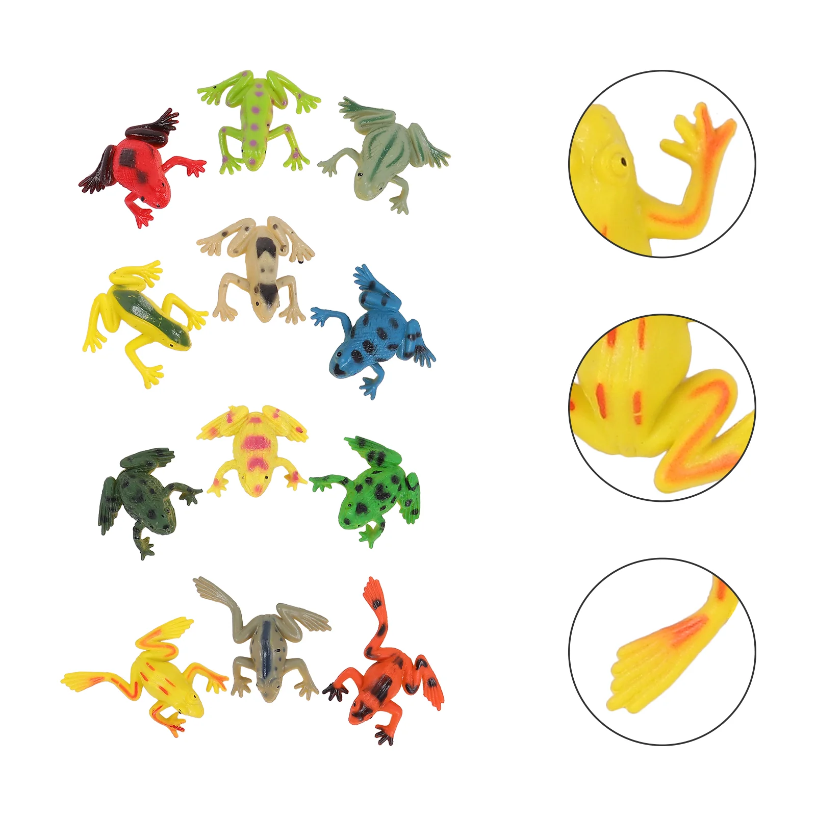 

12 Pcs Simulation Frog Mini Garden Kit Plants Decor Animal Figure Miniature Toys Model Terrarium Ornaments