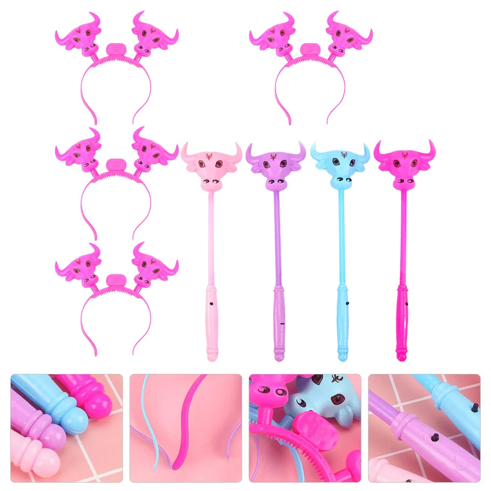 

8pcs New Year Party Hair New Year Decoration Glow Party Supplies