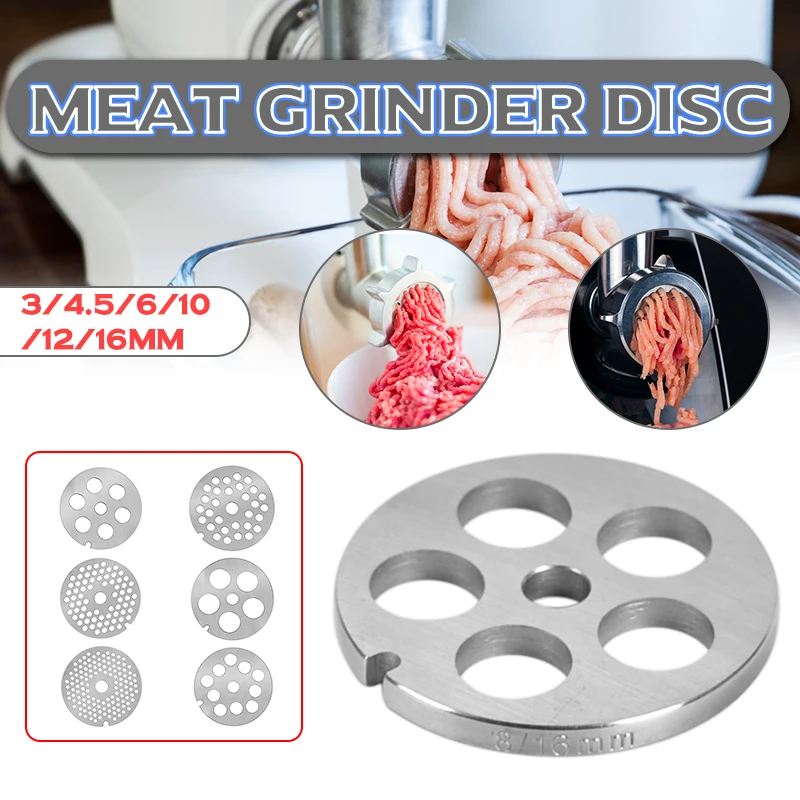 

Type 6 Meat Grinder Blade Food Cutting Plate 3/4.5/6/10/12/16mm Stainless Steel Meat Grinder Disc Mechanical Orifice Plate Parts