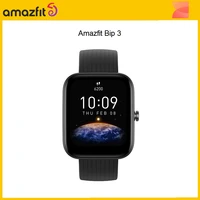 new 2022 amazfit bip 3 smartwatch color screen 5 atm water resistance 60 sports mode smart watch for android iphone