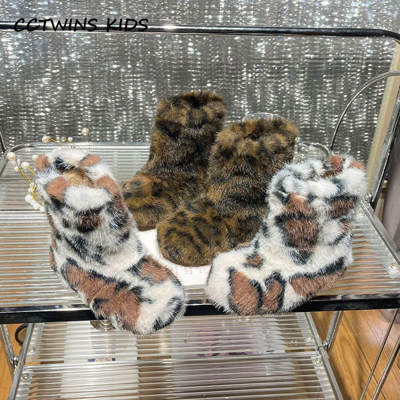 Детские зимние сапоги модные короткие ботильоны для маленьких девочек детская