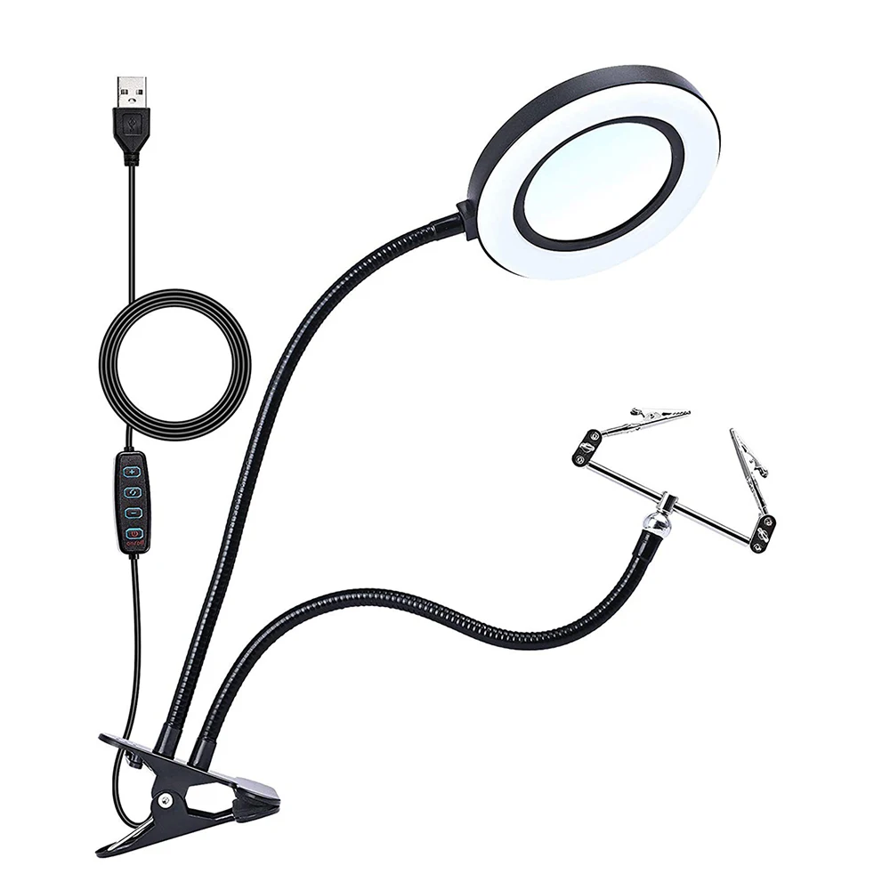 

Лупа с подсветкой, 72 светодиода, USB, 3 цвета