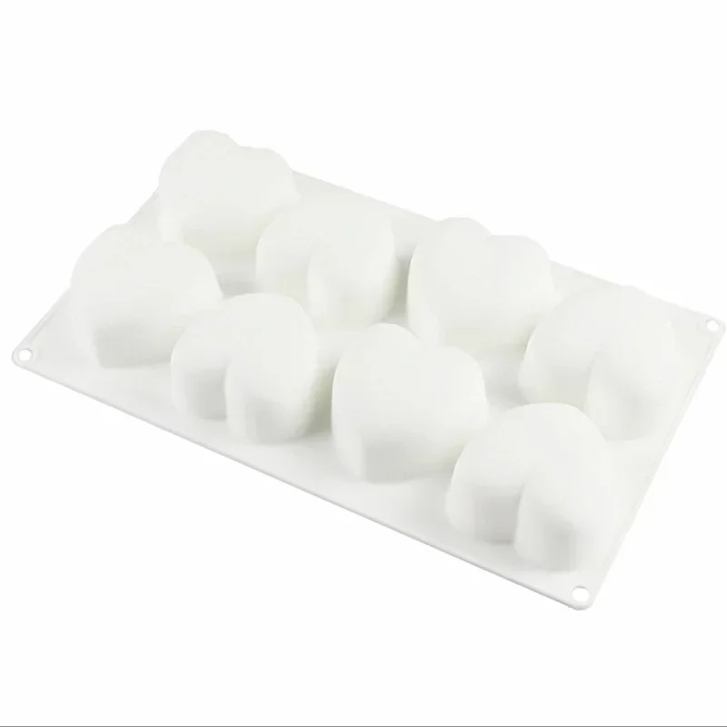 

Форма для выпечки силиконовая сердце 8 ячеек