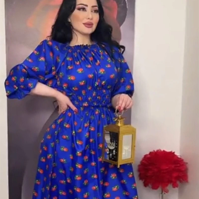 

2022 Eid Muslim Evening Party Long Dress Kaftan Abaya Dubai Turkey Islam Clothing African Dresses For Women Robe Musulman Femme