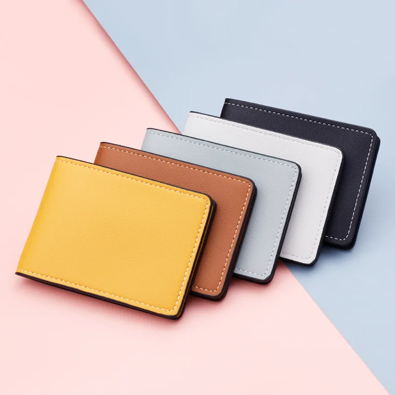 Ultra-thin 2Slots Driver License Holder Pu Leather On Cover 