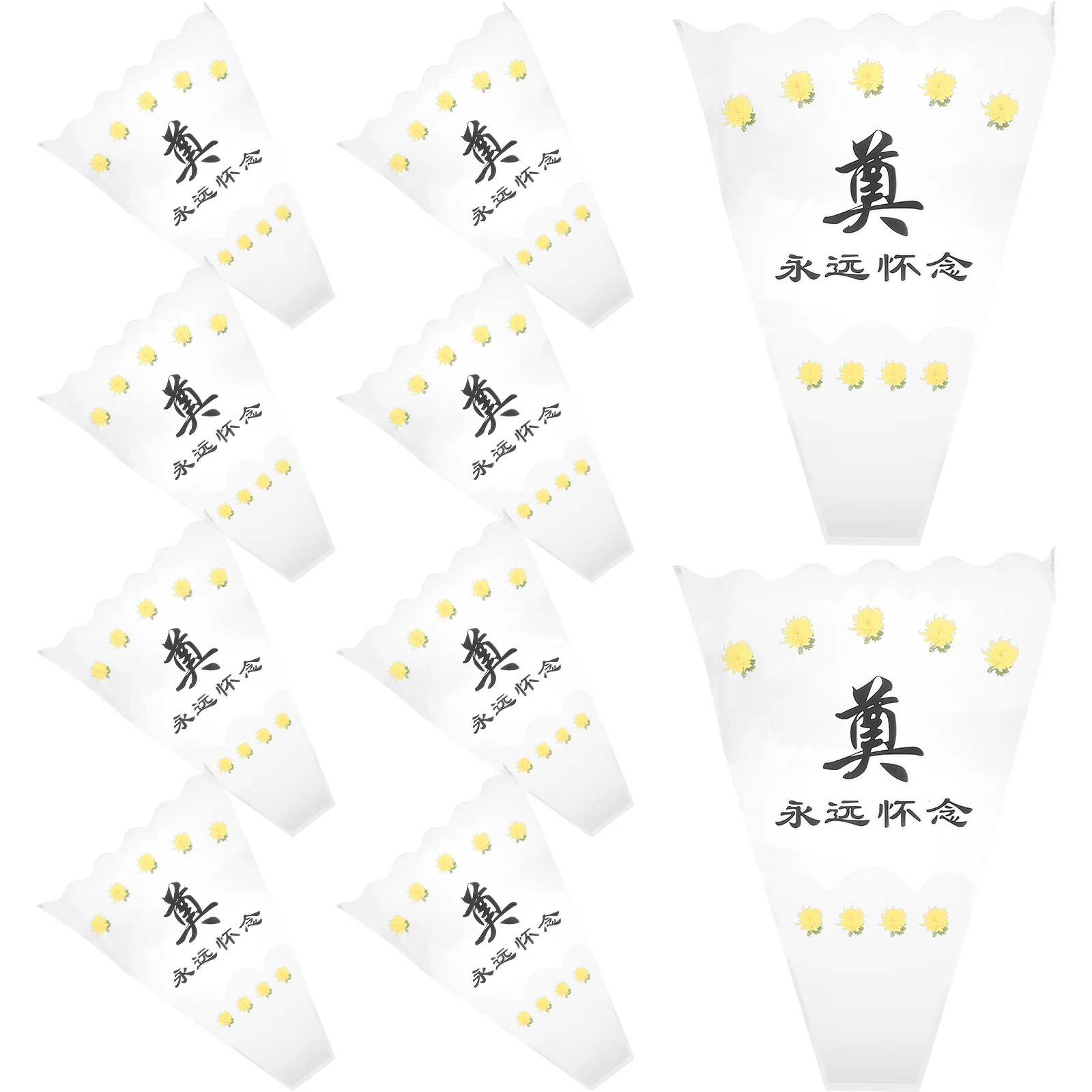 

50 Pcs Graveyard Flower Bag Convenient Sleeves Floral Bouquet Clear Packing Bags Plastic Wrapping Rose Practical Sacrificial