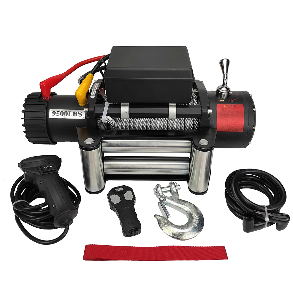 

12V 9500lbs electric winch with steel cable 4X4 for car Recovery