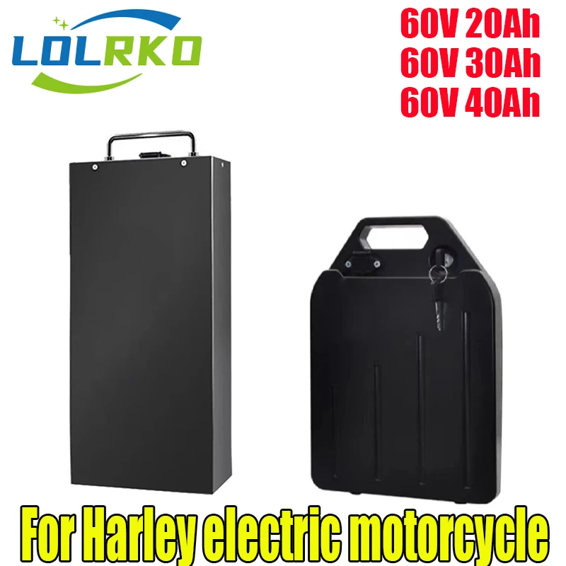 

60V40Ah 16S 18650 lithium Battery of Harley Electric Motorcycle It Can Be Used for Bicycle Below 1800W EU Tax Free Gift Charger