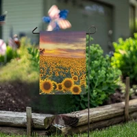 sunflower field at sunset floralx garden flag welcome home house flags double sided yard banner outdoor decor banner for outside