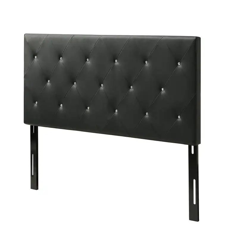 

Crystal Tufted Headboard, Black ()