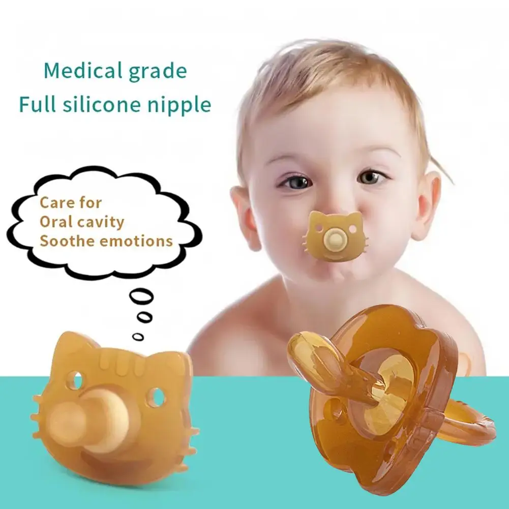 

1pc Baby Silicone Nipple Safe Circle Type Nipples Toddler Gifts Dummy Soother Pacifier Teether Infant Toy Shower C9x6